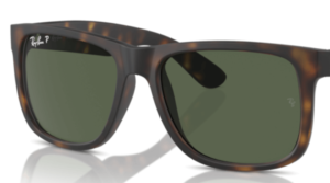 Verres originaux Ray-Ban RB4165 Justin, couleur 9A · Vert polarisé · plastique