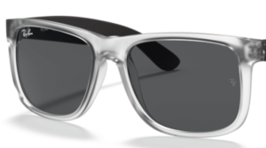 Verres originaux Ray-Ban RB4165 Justin, couleur 87 · Gris · plastique