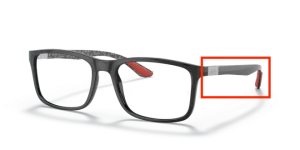 Branches originales Ray-Ban RB8908, couleur 2000 · Noir brillant