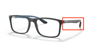 Branches originales Ray-Ban RB8908, couleur 5196 · Noir mat