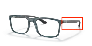 Branches originales Ray-Ban RB8908, couleur 5719 · Trasparent gris bleu