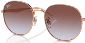 Verres originaux Ray-Ban RB3727D, couleur I8 · Bleu clair dégradé violet · plastique