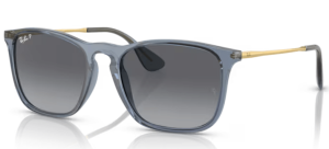 Ray-Ban RB4187 CHRIS, couleur 6592T3 · Transparent bleu