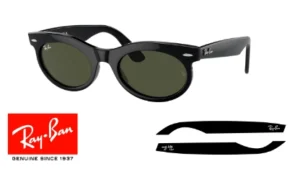 Verres originaux Ray-Ban RB2242 Wayfarer Oval, couleur 31 · Vert