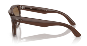 Branches originales Ray-Ban R0502S Wayfarer Reverse, couleur 6709 · Transparent marron