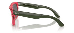 Branches originales Ray-Ban R0502S Wayfarer Reverse, couleur 6713 · Transparent vert