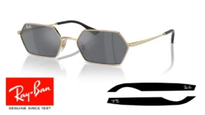 Verres originaux Ray-Ban RB3728 Yevi, couleur 6V · Gris foncé · plastique