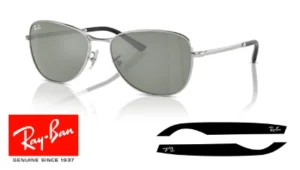 Verres originaux Ray-Ban RB3733, couleur 40 · Total argent miroir
