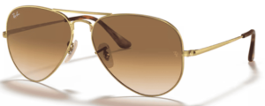 Ray-Ban RB3689 AVIATOR METAL II, couleur 914751 arista
