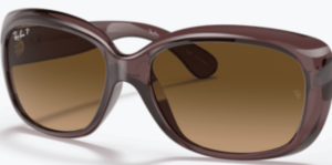 Verres originaux Ray-Ban RB4101 Jackie Ohh I, couleur M2 · Marron dégradé polarisé
