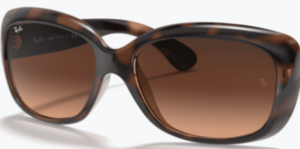 Verres originaux Ray-Ban RB4101 Jackie Ohh I, couleur A5 · Marron dégradé