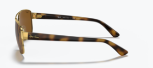 Branches originales Ray-Ban RB3663, couleur 001/57 · Oro arista