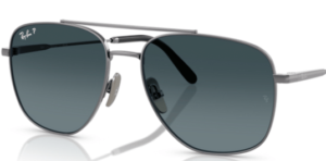 Verres originaux Ray-Ban RB8097 William Titanium, couleur S3 · Transparent dégradé bleu polarisé