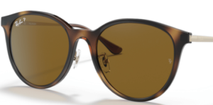 Verres originaux Ray-Ban RB4334D, couleur 83 · Polarisé marron · plastique