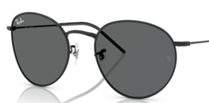 Verres originaux Ray-Ban RB0103S Round Reverse, couleur GR · Gris foncé · plastique