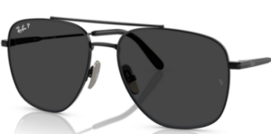Verres originaux Ray-Ban RB8097 William Titanium, couleur 48 · Noir polarisé