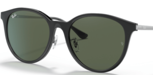 Verres originaux Ray-Ban RB4334D, couleur 71 · Vert foncé · plastique