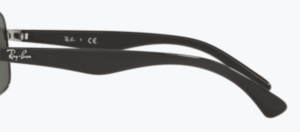 Branches originales Ray-Ban RB3483, couleur 004 · Gunmetal