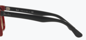 Branches originales Ray-Ban RB4184, couleur 6044 · Rouge