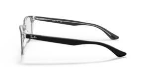 Branches originales Ray-Ban RB5375, couleur 2034 · Noir sur transparent