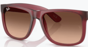 Verres originaux Ray-Ban RB4165 Justin, couleur A5 · Rose/marron dégradé · plastique