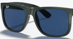 Verres originaux Ray-Ban RB4165 Justin, couleur 80 · Bleu foncé · plastique