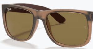 Verres originaux Ray-Ban RB4165 Justin, couleur 73 · Marron · plastique