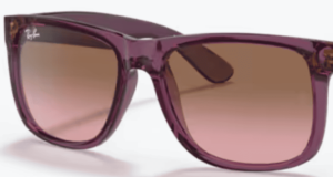 Verres originaux Ray-Ban RB4165 Justin, couleur 14 · Rose & marron dégradé · plastique