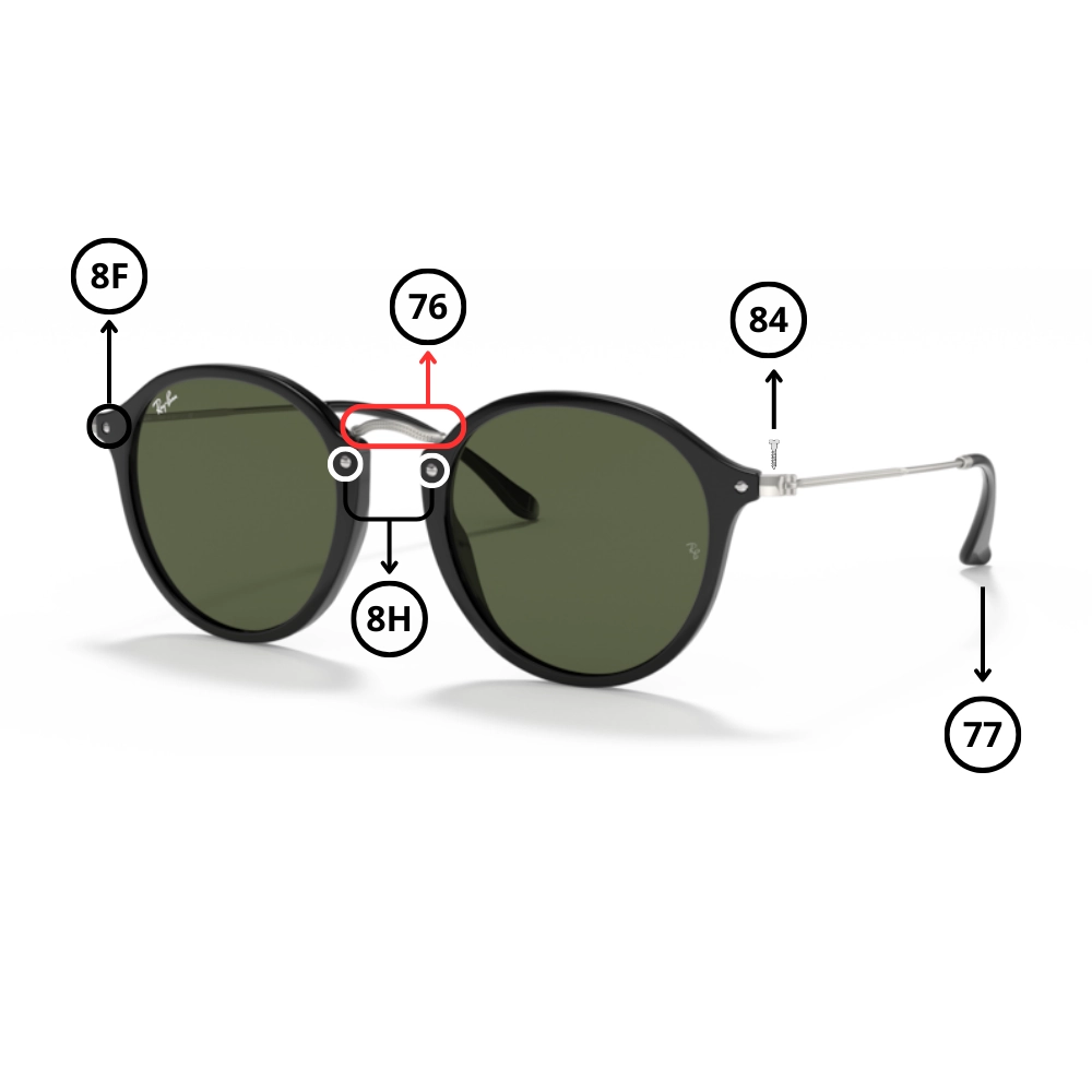 Pièces Rechange Ray-Ban 2447 Originaux