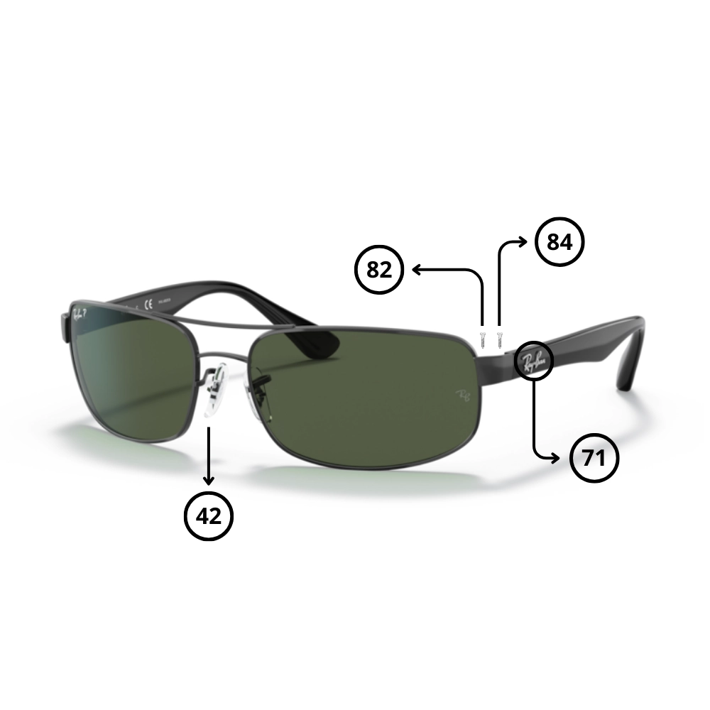 Pièces Rechange Ray-Ban 3445 Originaux