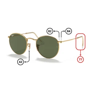 Pièces Rechange Ray-Ban 3447N Round Metal Originaux