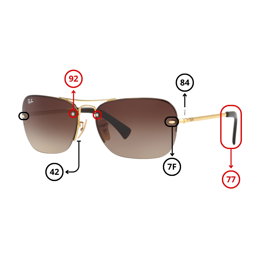 Pièces Rechange Ray-Ban 3541 Originaux