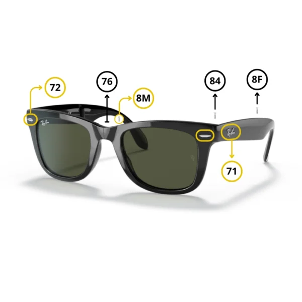 Pièces de Rechange Ray-Ban 4105 Originales