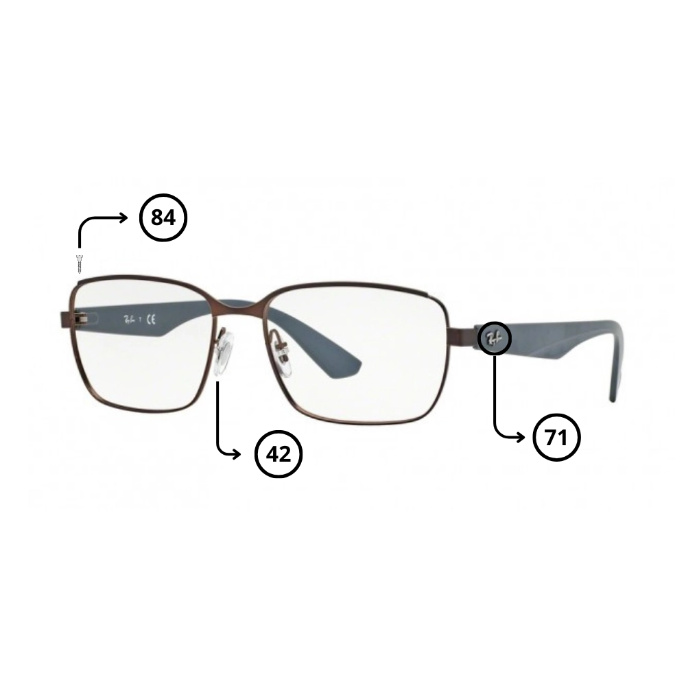 Pièces Rechange Ray-Ban 6308 Originaux