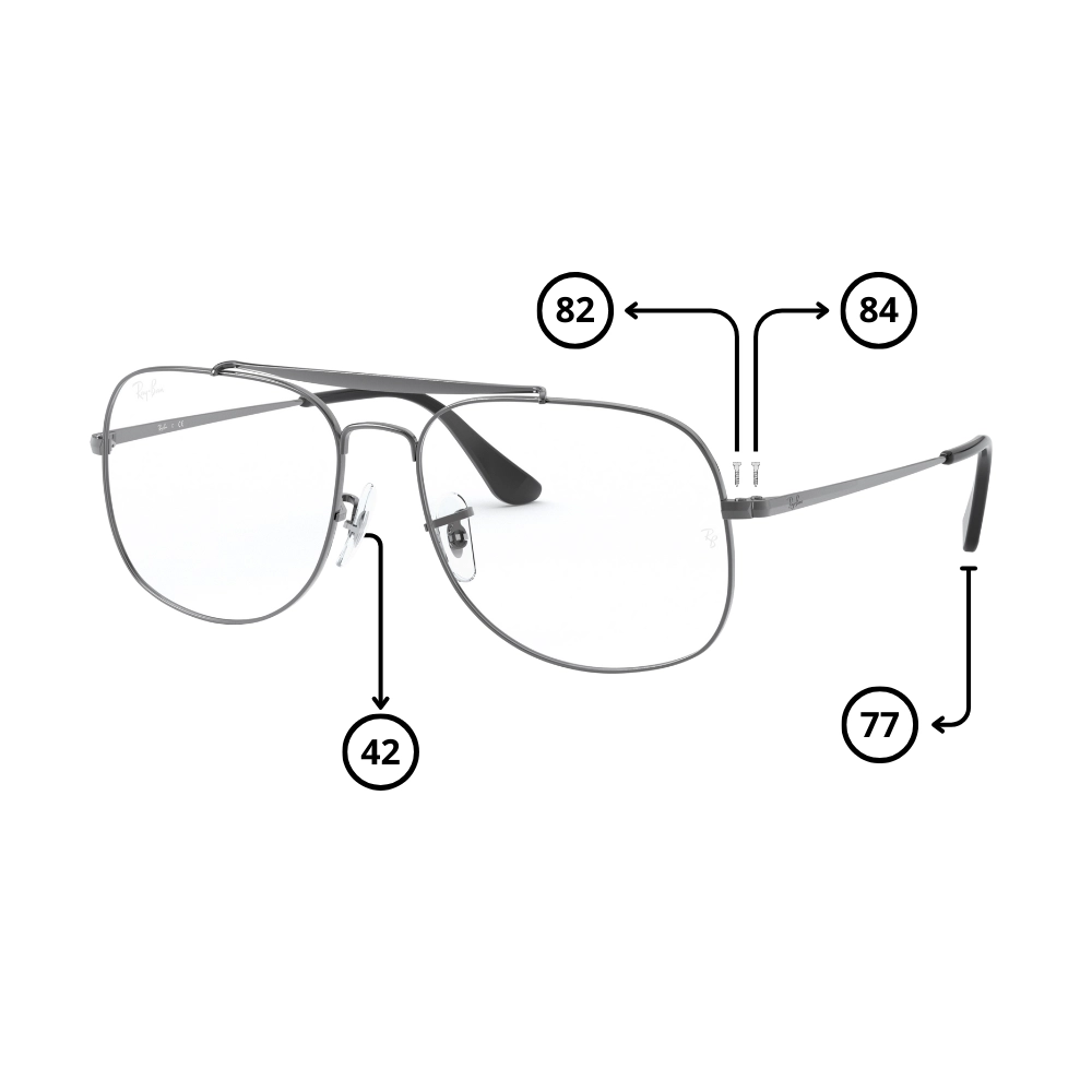 Pièces Rechange Ray-Ban 6389 THE GENERAL Originaux