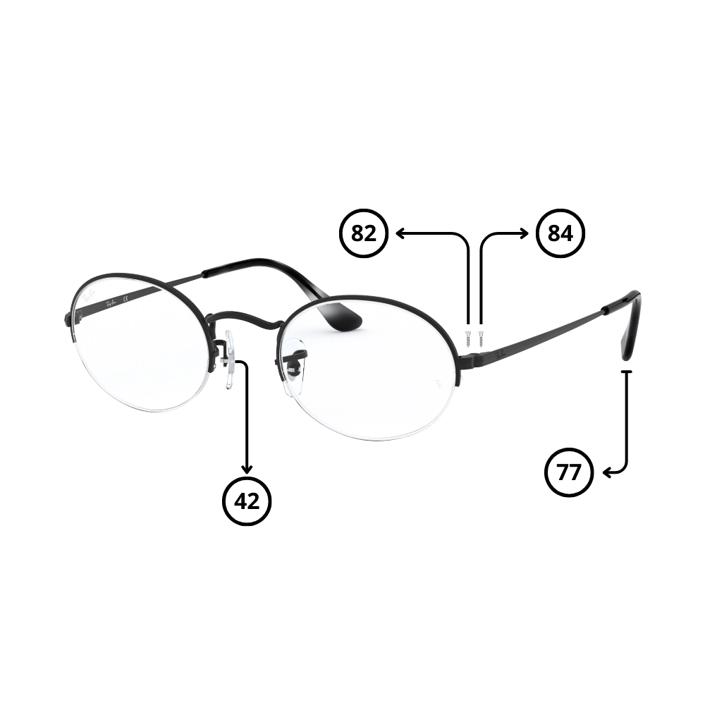 Pièces Rechange Ray-Ban 6547 Oval Gaze Originaux