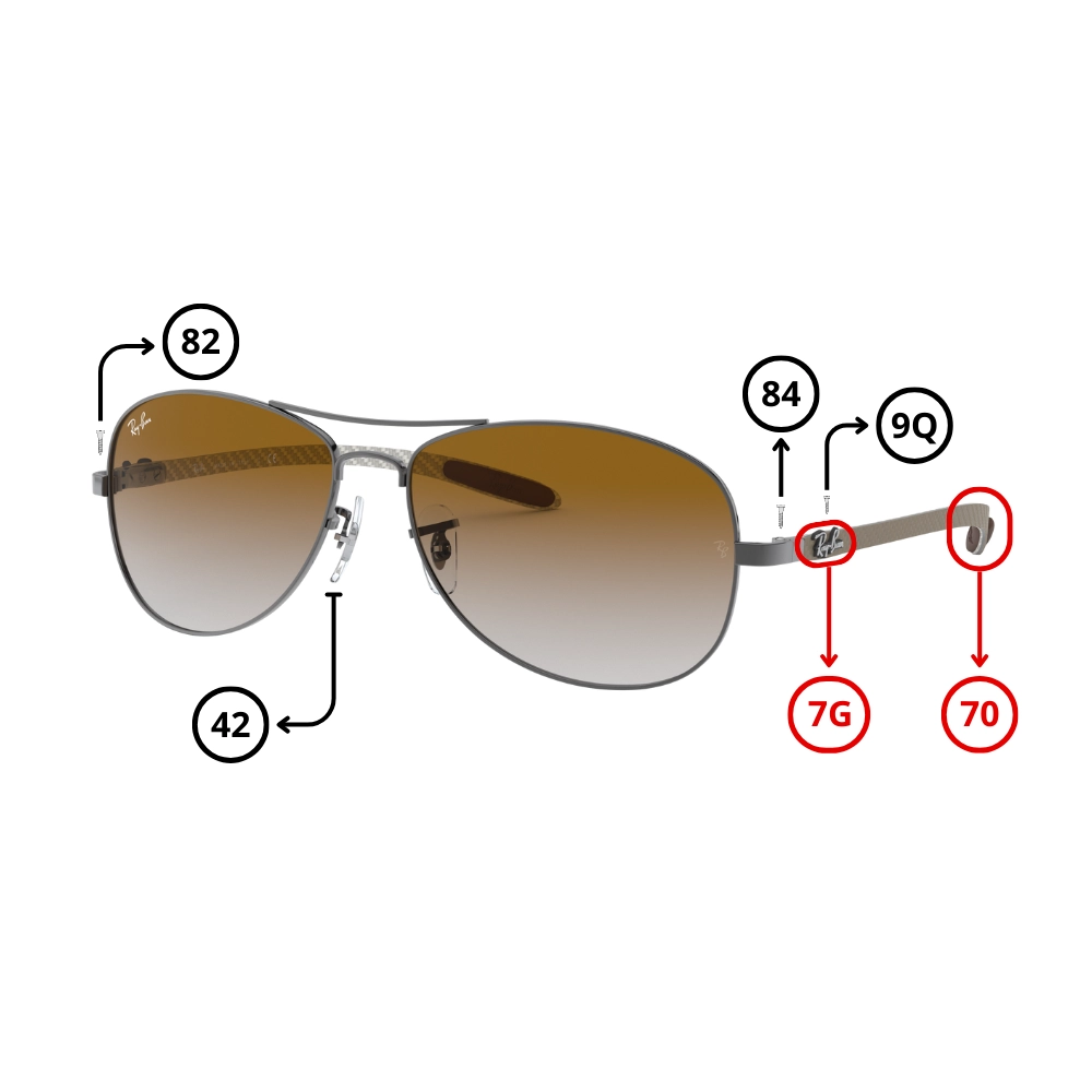 Pièces Rechange Ray-Ban 8301 Originaux