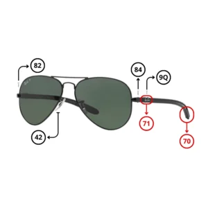 Pièces Rechange Ray-Ban 8307 Originaux