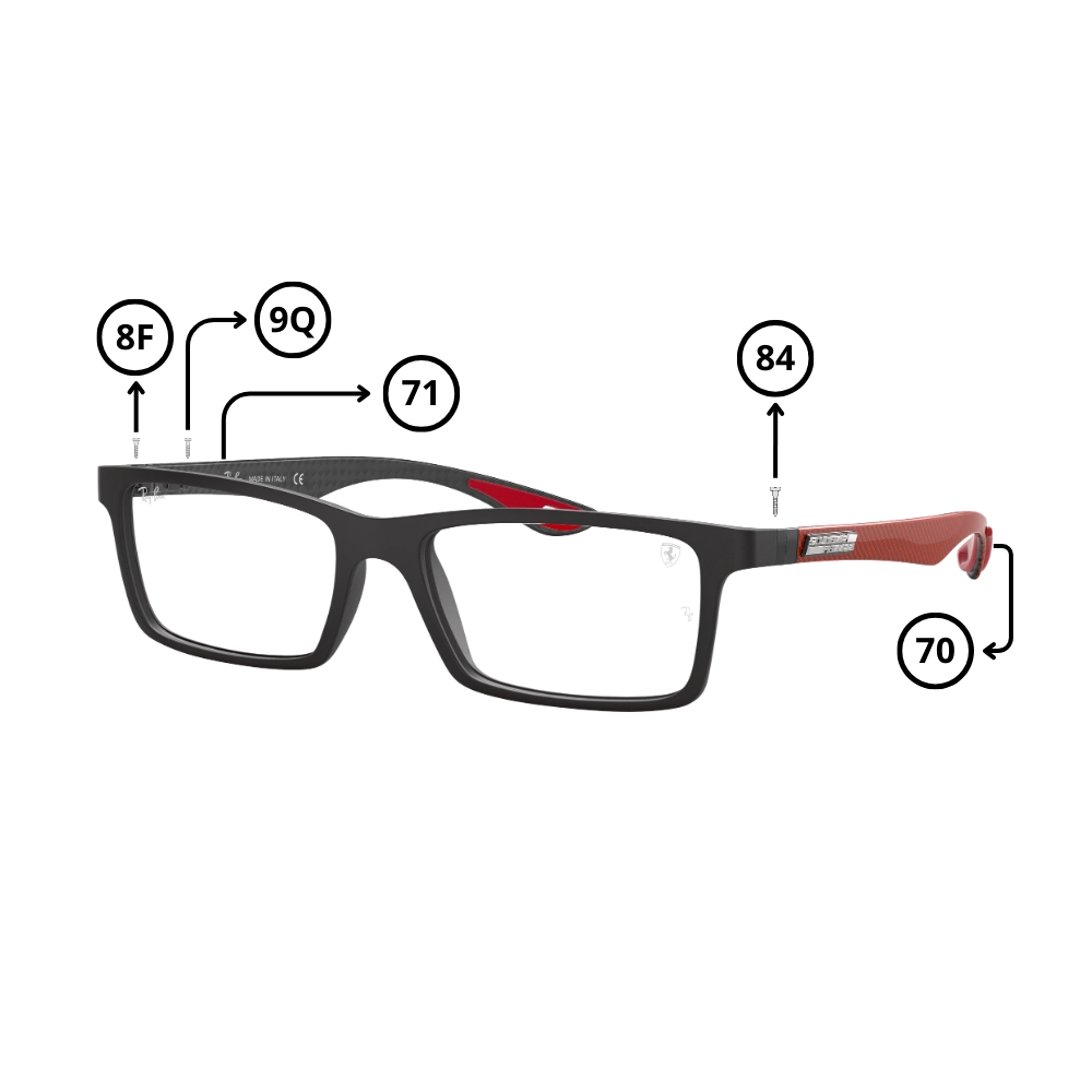 Pièces Rechange Ray-Ban 8901M FERRARI Originaux