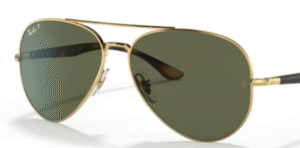 Verres originaux Ray-Ban RB3675 Aviator, couleur 58 · Vert polarisé