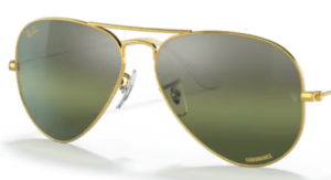 Verres originaux Ray-Ban RB3025 Aviator, couleur G4 · Argent/vert