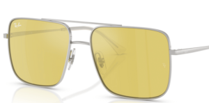 Verres originaux Ray-Ban RB3758 Ari, couleur 6D · Jaune miroir flash or · plastique