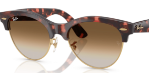 Verres originaux Ray-Ban RB2341 Clubmaster Way, couleur 51 · Marron clair dégradé