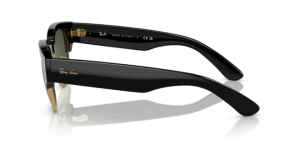 Branches originales Ray-Ban RB0316S Mega Clubmaster, couleur 6826J5 · Noir sur or
