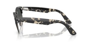 Branches originales Ray-Ban RB2341 Clubmaster Way, couleur 1433 · Gris havane sur noir
