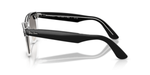Branches originales Ray-Ban RB2240 Wayfarer, couleur 1294 · Noir sur transparent