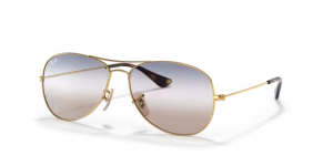 Verres originaux Ray-Ban RB3362 Cockpit, couleur GD · Transparent dégradé bleu dégradé marron