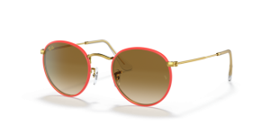 Verres originaux Ray-Ban RB3447 Round Metal, couleur 51 · Marron clair dégradé
