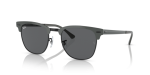 Verres originaux Ray-Ban RB3716 Clubmaster Metal, couleur B1 · Gris foncé