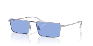 Verres originaux Ray-Ban RB3741 Emy, couleur 80 · Bleu foncé · plastique